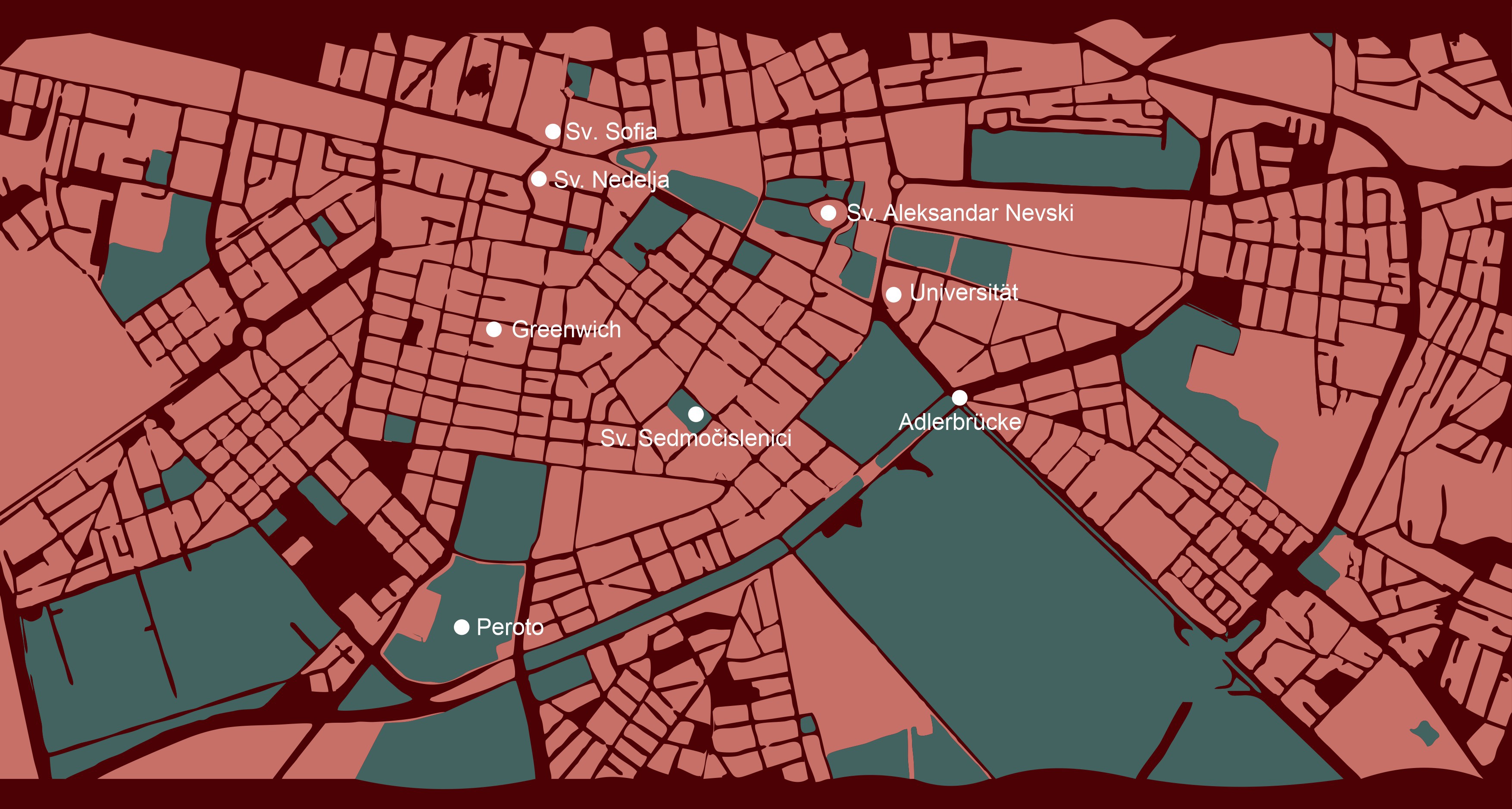 Stadtplan von Sofia